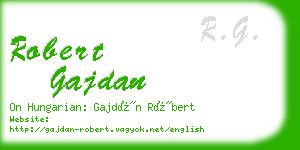 robert gajdan business card